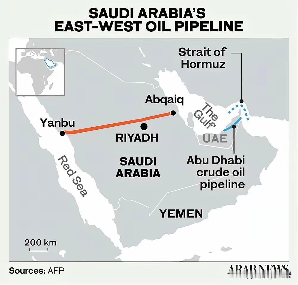 4月8日，伊朗对等报复，炸掉了沙特东西输油管道。
这下完犊子了，沙特石油红海出路