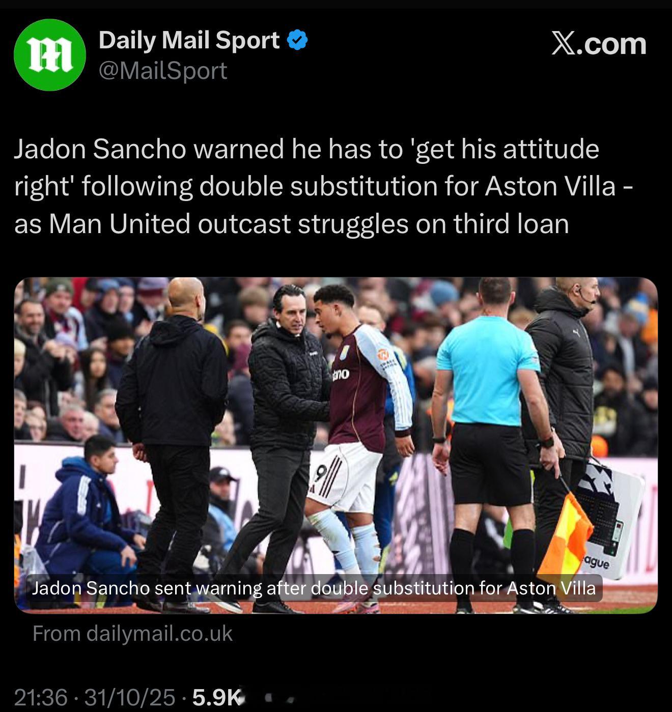 桑乔被换上又换下寓意警告：端正态度！Wer wer wer wer wer we