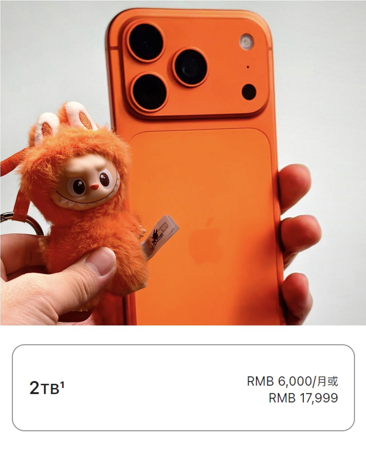 史上最贵的苹果手机诞生
就是iphone 17 Pro Max 2TB
国行非海