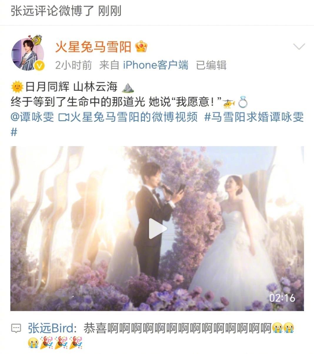 #马雪阳说张远是伴郎一号#看出张远有多激动了！好像在看至上励合番外篇🥹#张远恭