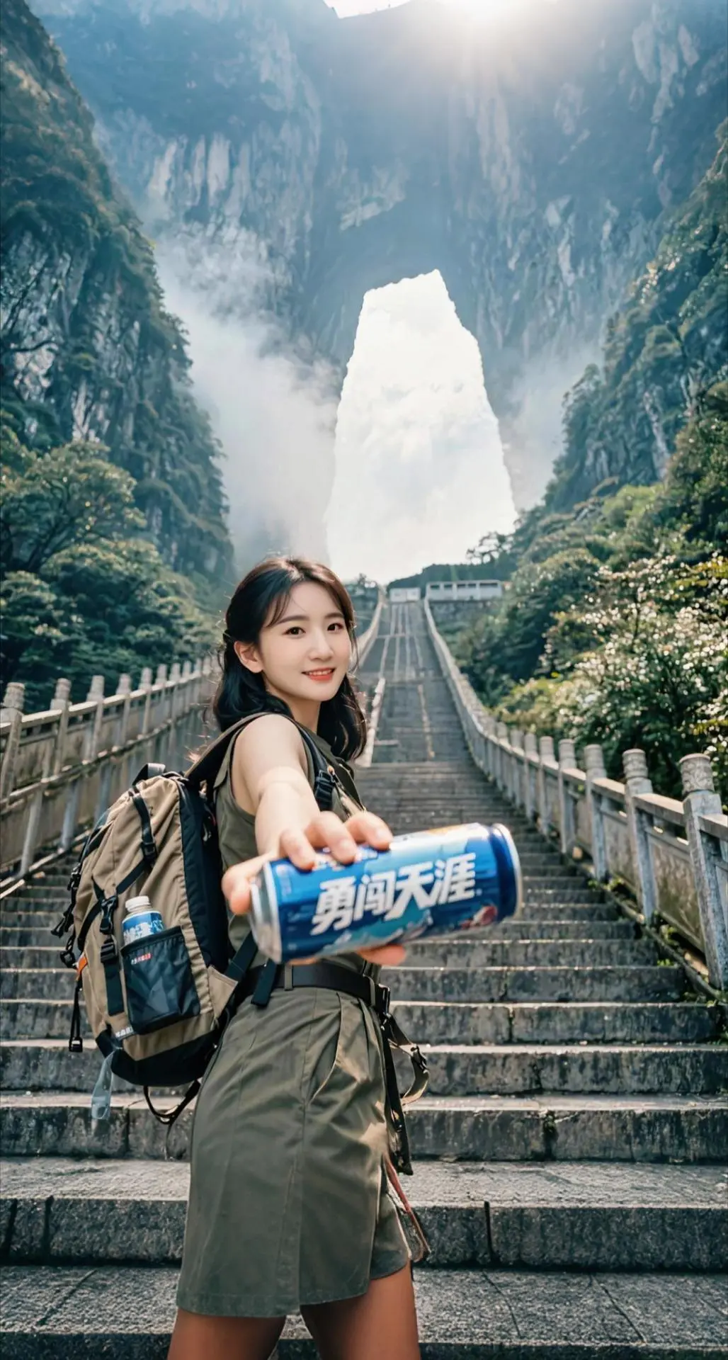 AI扩图 AI山阶探险照 ai创作