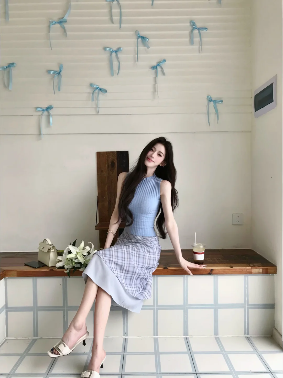 摩羯｜大波浪+蓝色系 朋友说太韩系女感啦！