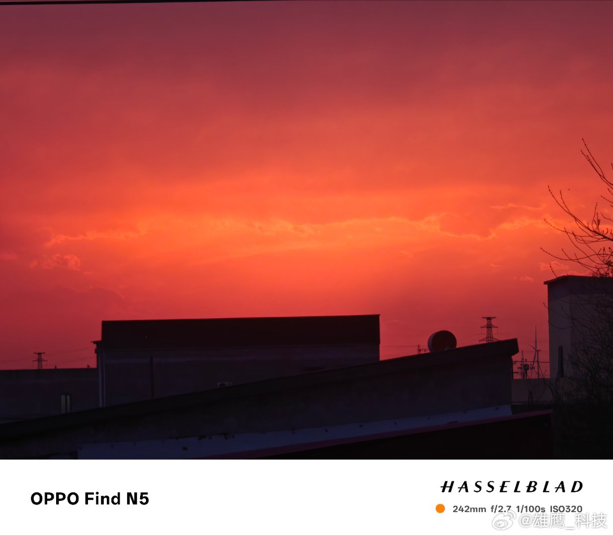 OPPO 今晚刚拍的晚霞，姑娘也说好漂亮！手机随手拍晚霞 