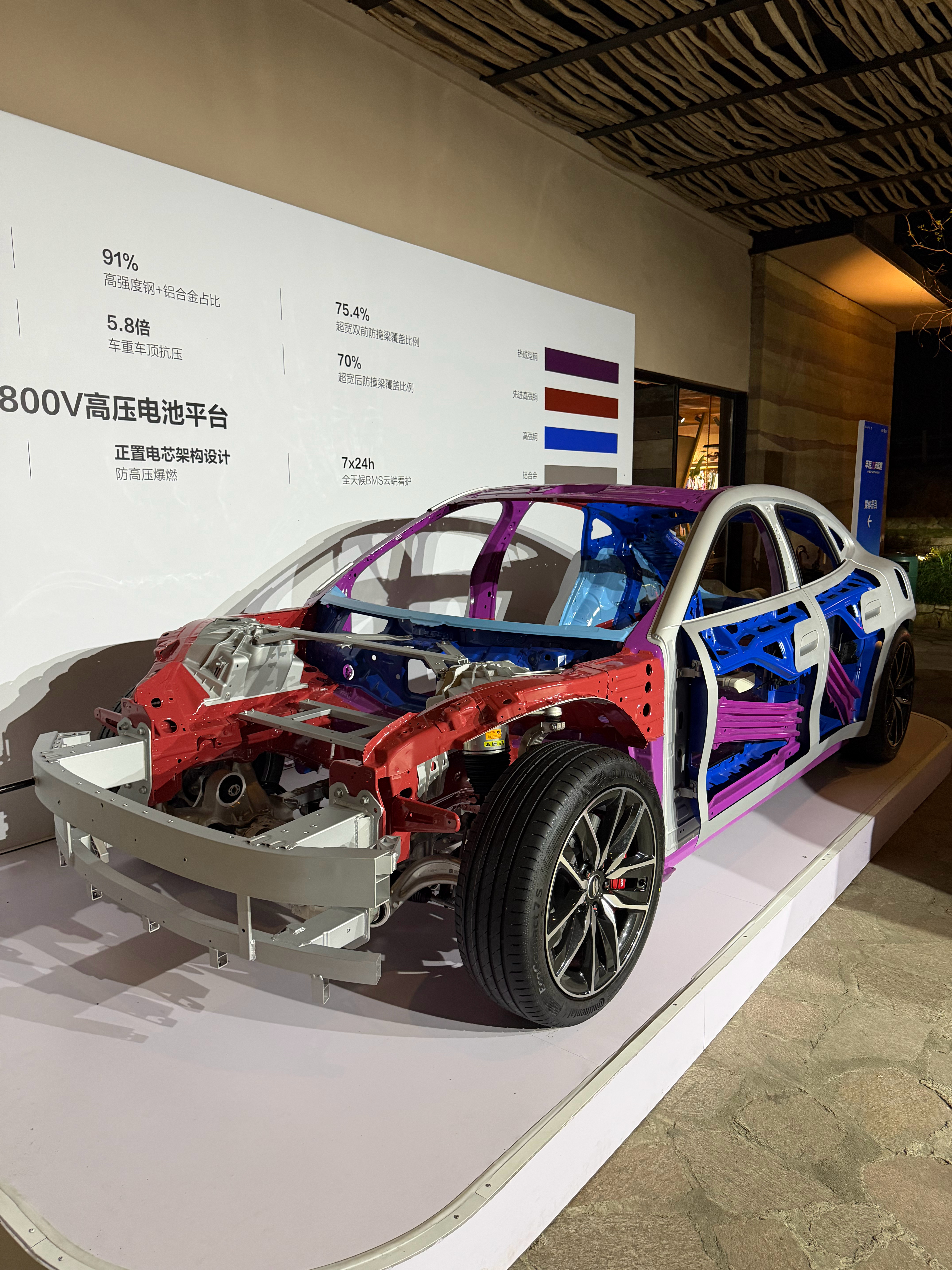 这是尚界Z7的白车身在吃饭的时候，一些鸿蒙智行的KOL错误地把它理解成上汽更低价