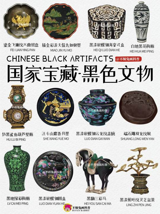 📕 惊了！文物里的“五彩斑斓的黑”！