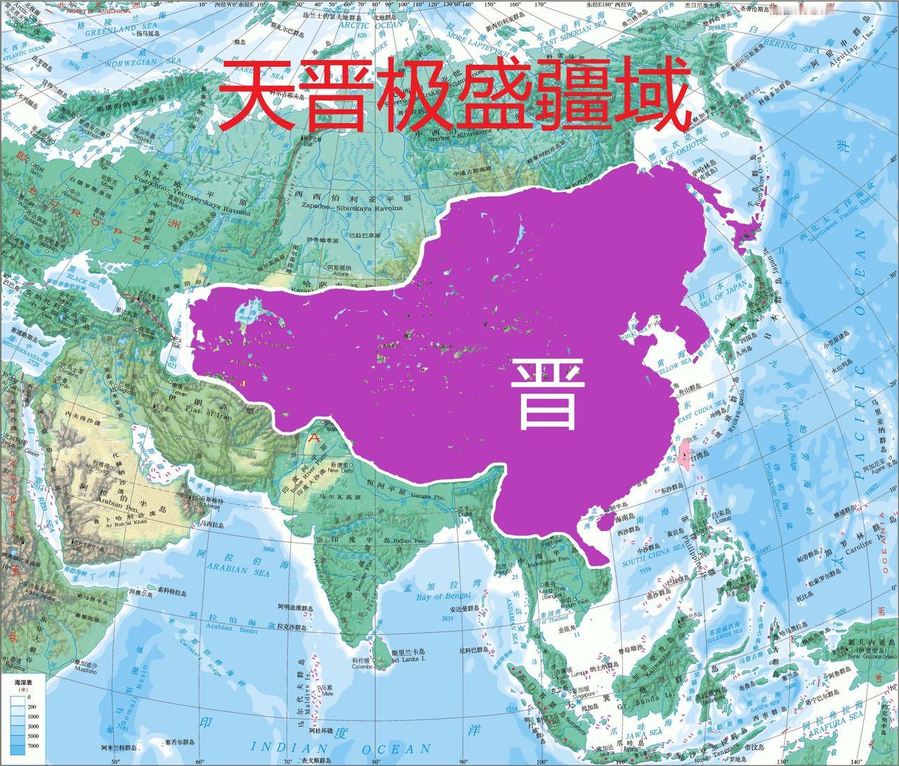 北至：北达外兴安岭
南至：南达日南郡，最南约在曾母暗沙
东至：东临太平洋，最东约