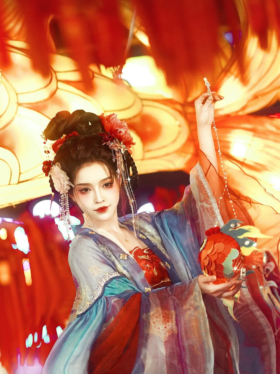 天官赐福。一组新春灯会图，出镜