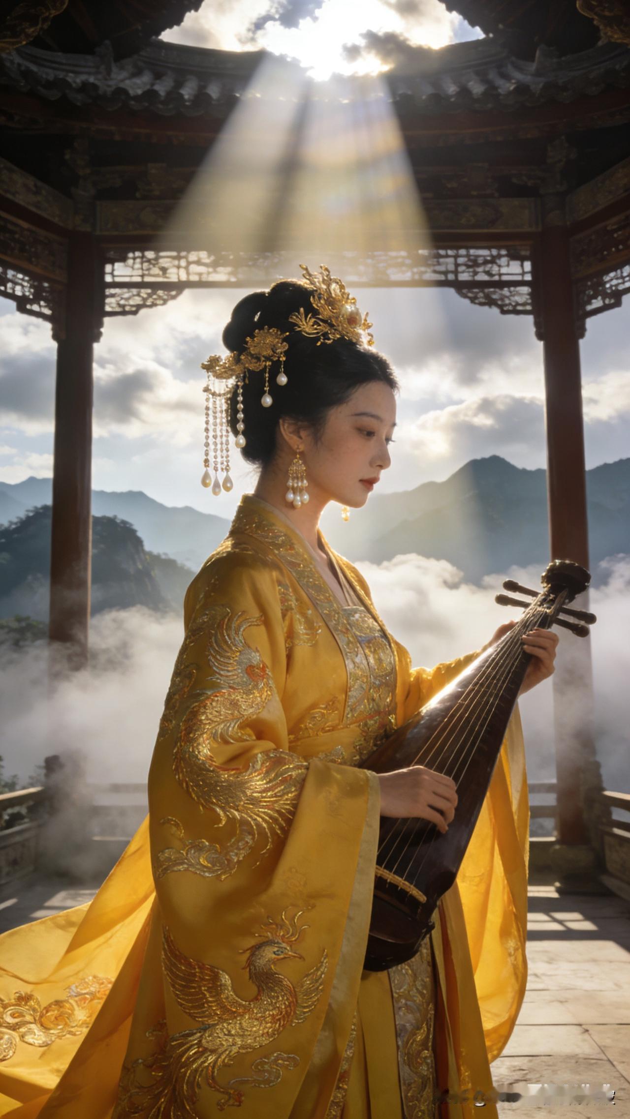 AI创作的高清古代仕女图