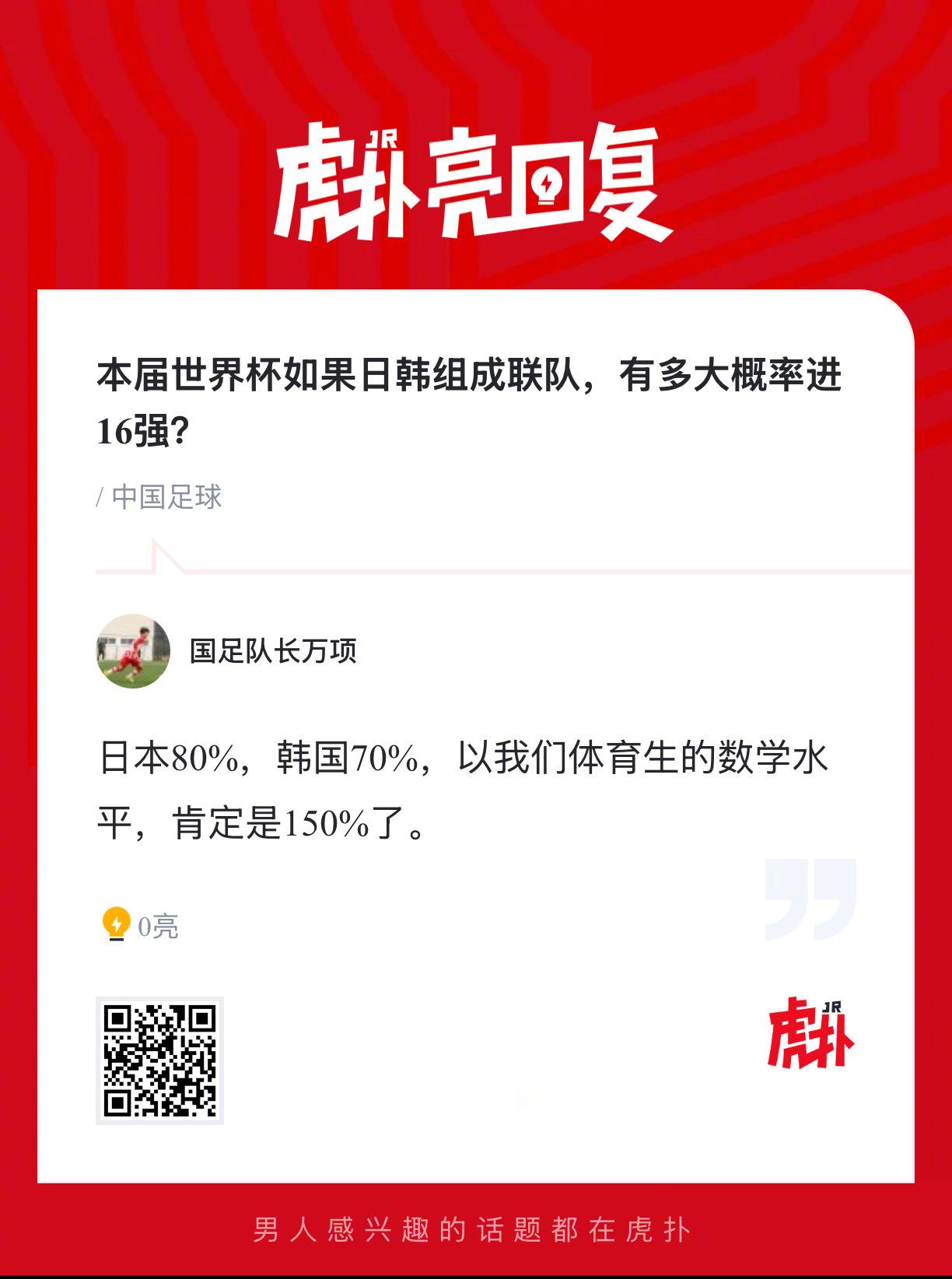 本届世界杯如果日韩组成联队，有多大概率进16强？ 