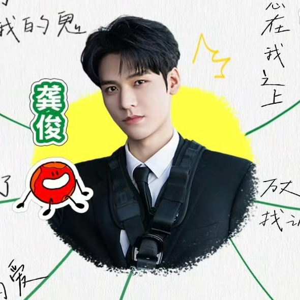 蹦极装证件照 
