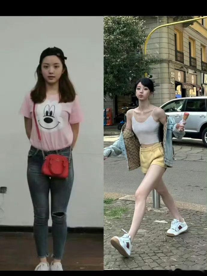 成为女明星真的是不容易啊，田曦薇一路走过来不知道瘦了多少田曦薇 基因彩票