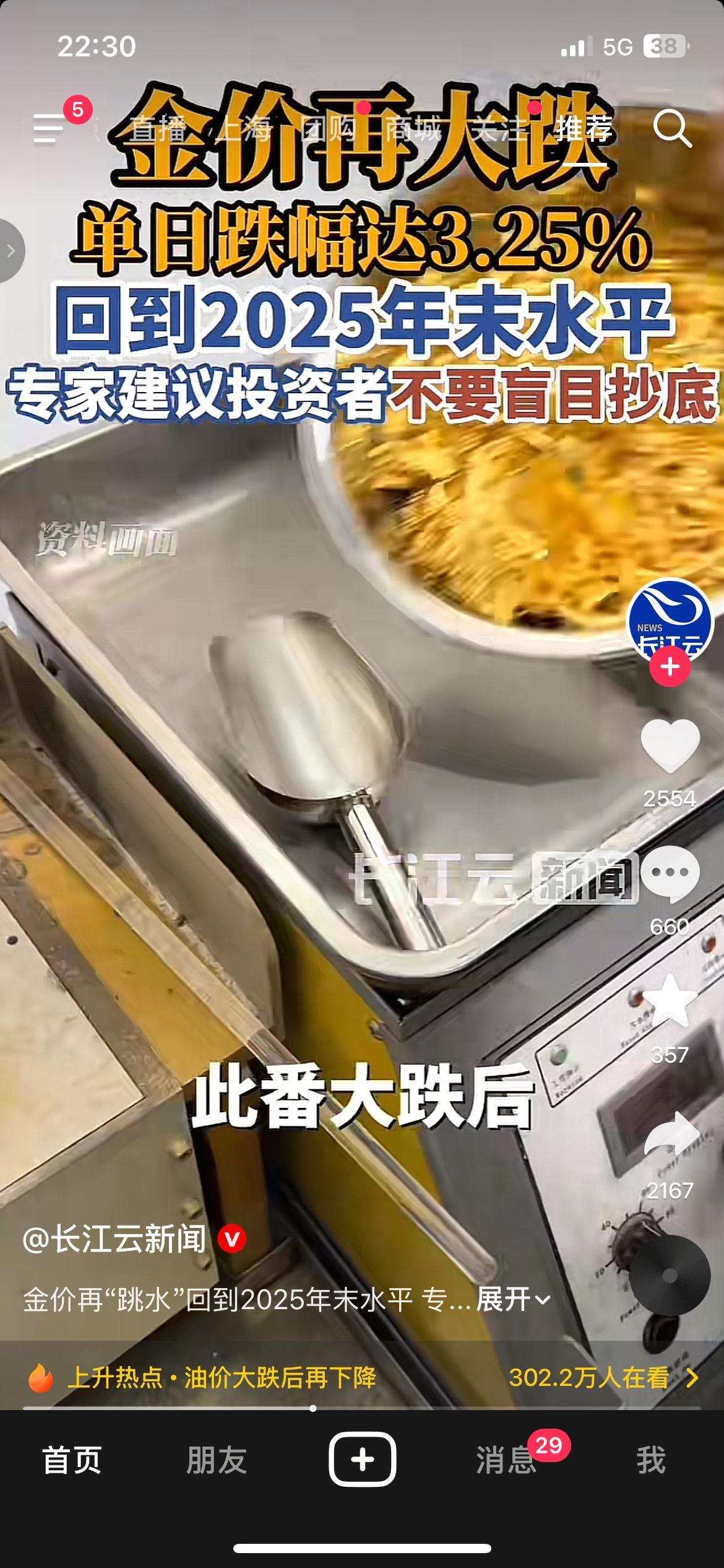 金价单日大跌3.25%！回到2025年末水平，专家别盲目抄底
金价又“跳水”了，