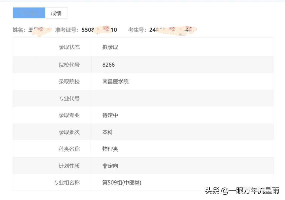 拟录取南昌医学院，专业待定，这是有希望?
江西高考录取总是这么不紧不慢。
人家都