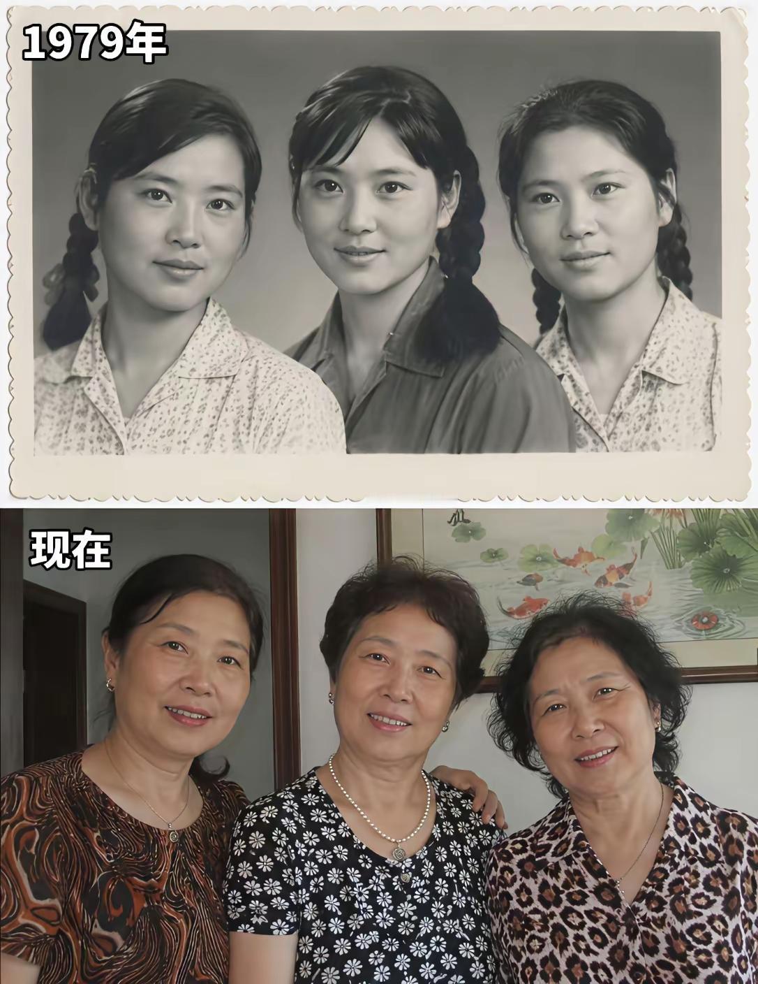 年轻的时候天生丽质，青春靓丽，阳光干净，老了阳光豁达，健康慈祥，精气神十足