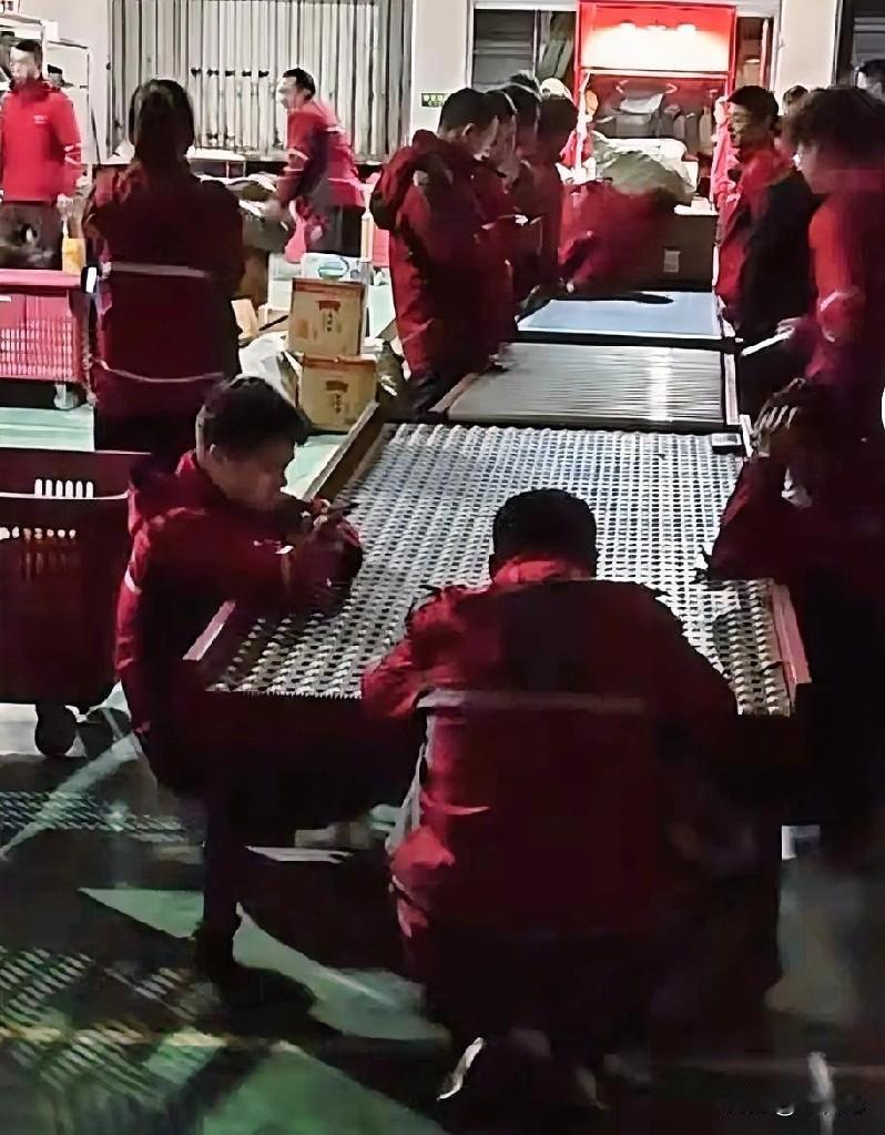 双十一快递分拣员已到位，
可是快递没到位。
这个双十一有点冷