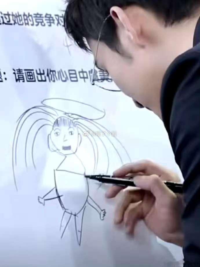 张彬彬画的虞书欣你好星期六 张彬彬这是画画界的“泥石流”吧？在《你好星期六》画虞