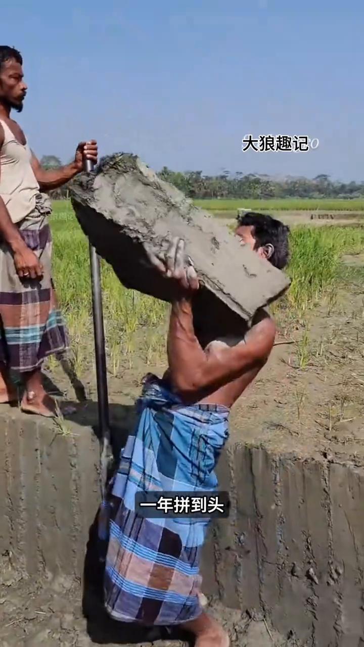把土地挖成钱。
大狼趣记。
你可能想不到，在孟加拉国有人靠挖土挣钱，不是卖地契，