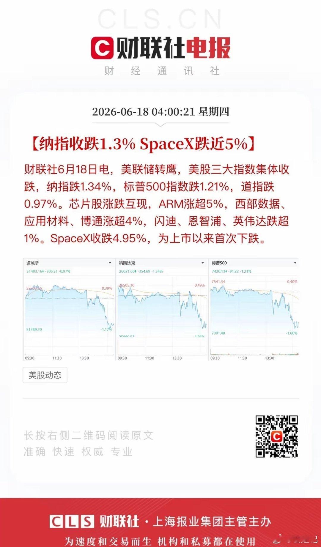 沃什首秀，美联储鹰声嘹亮！三大指数尾盘跳水，但不影响存储芯片继续唱主角，闪迪和西