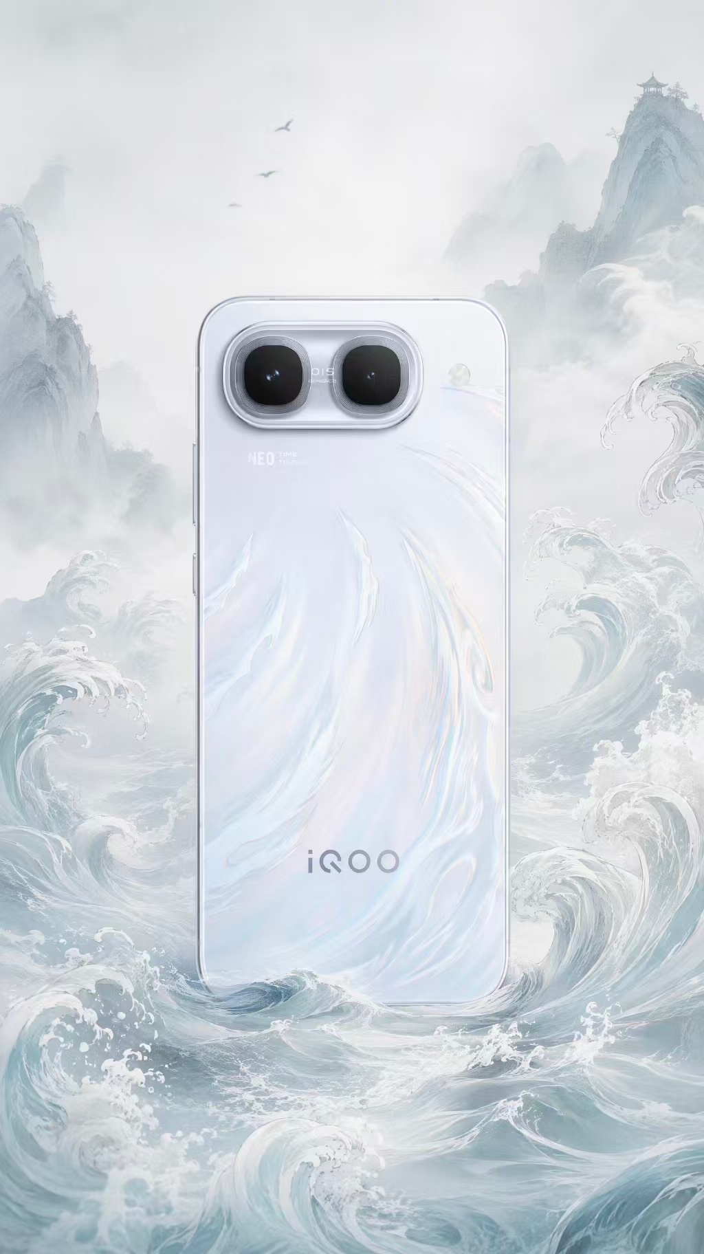 iQOO Neo11 至尊版这个乘风配色颜值真的很戳人后盖实现 3D 流光视效，
