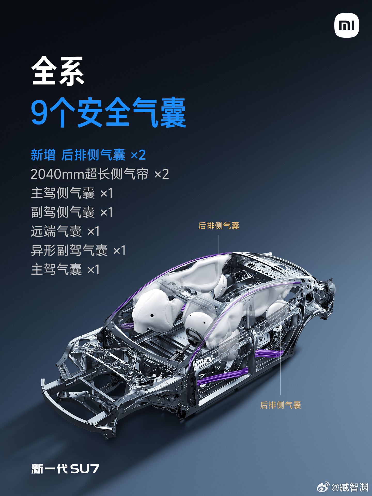 小米新su7发布会请来半个车圈 新SU7，安全部分已更换为机械门把手。 