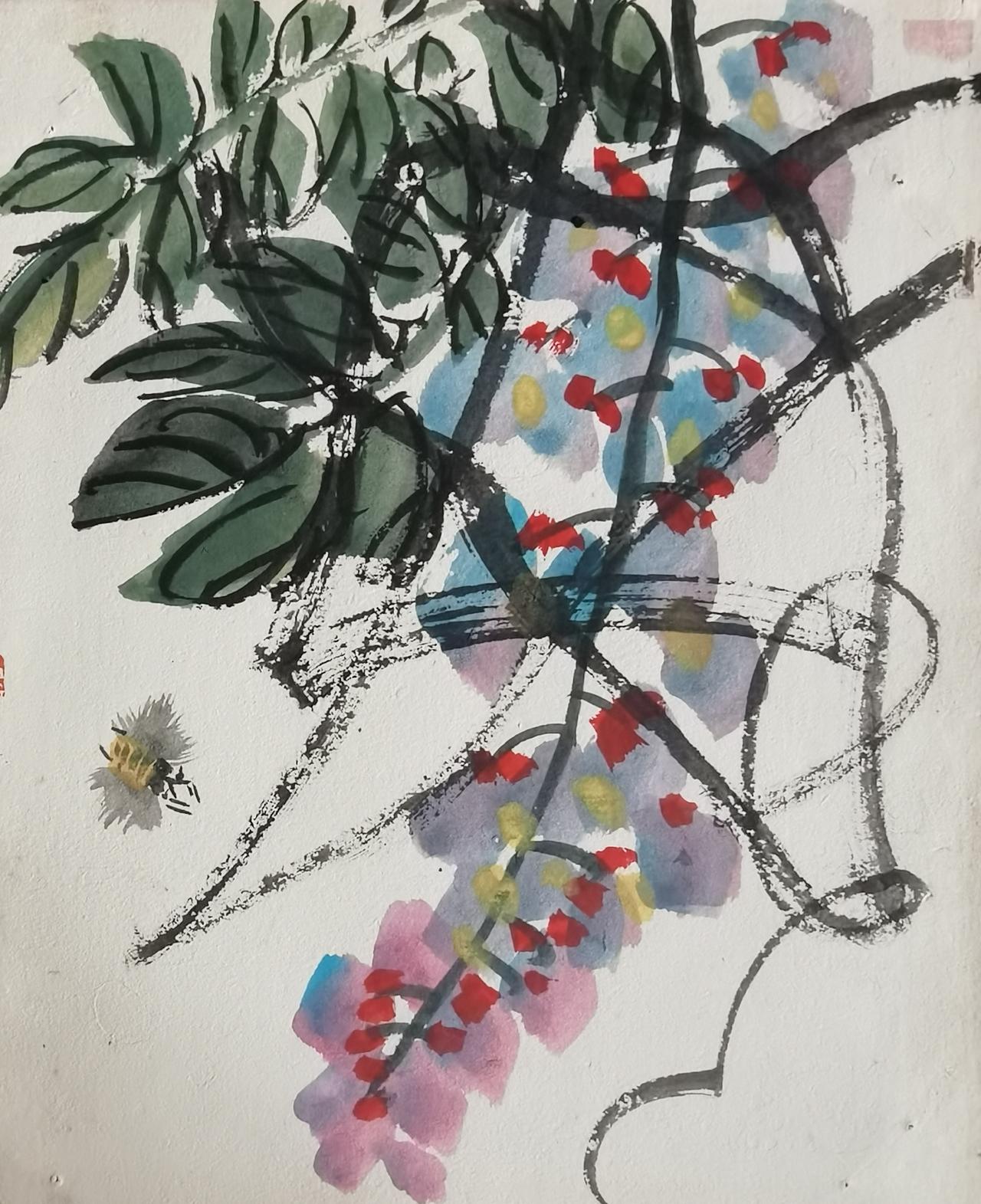 如此白石优秀的国画写意作品

某《司法鉴定》得出这样的结论：藤蔓线条笔墨单薄，缺
