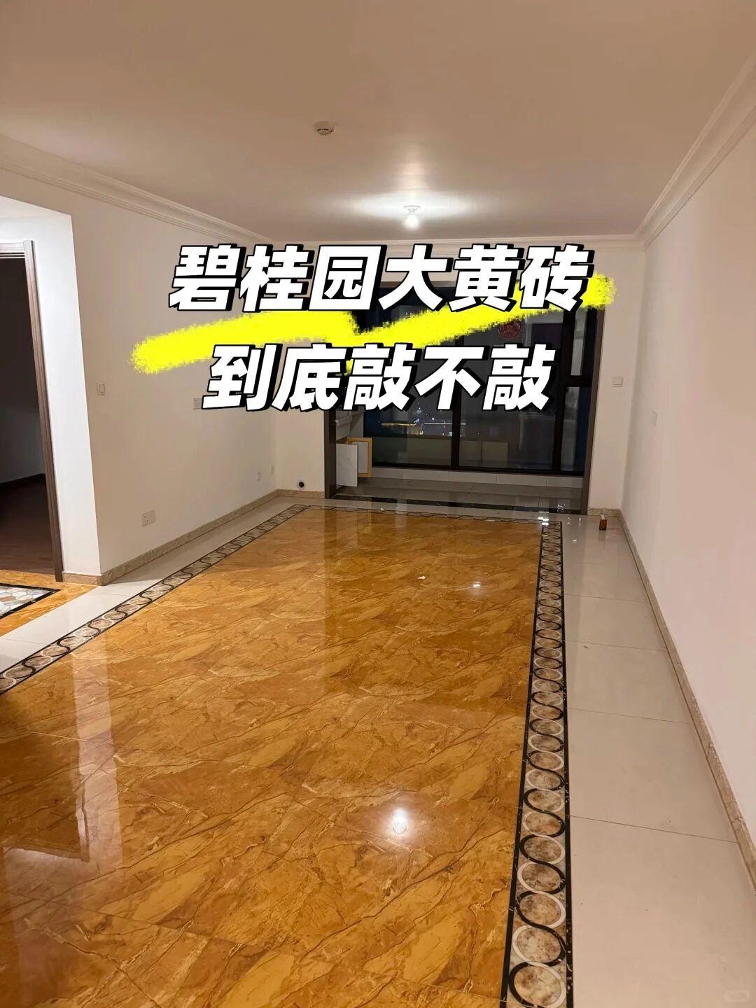 要砸吗？好纠结！
又是这种屎黄色的地面砖啊！
住这个开发商房子的业主都对此无比的