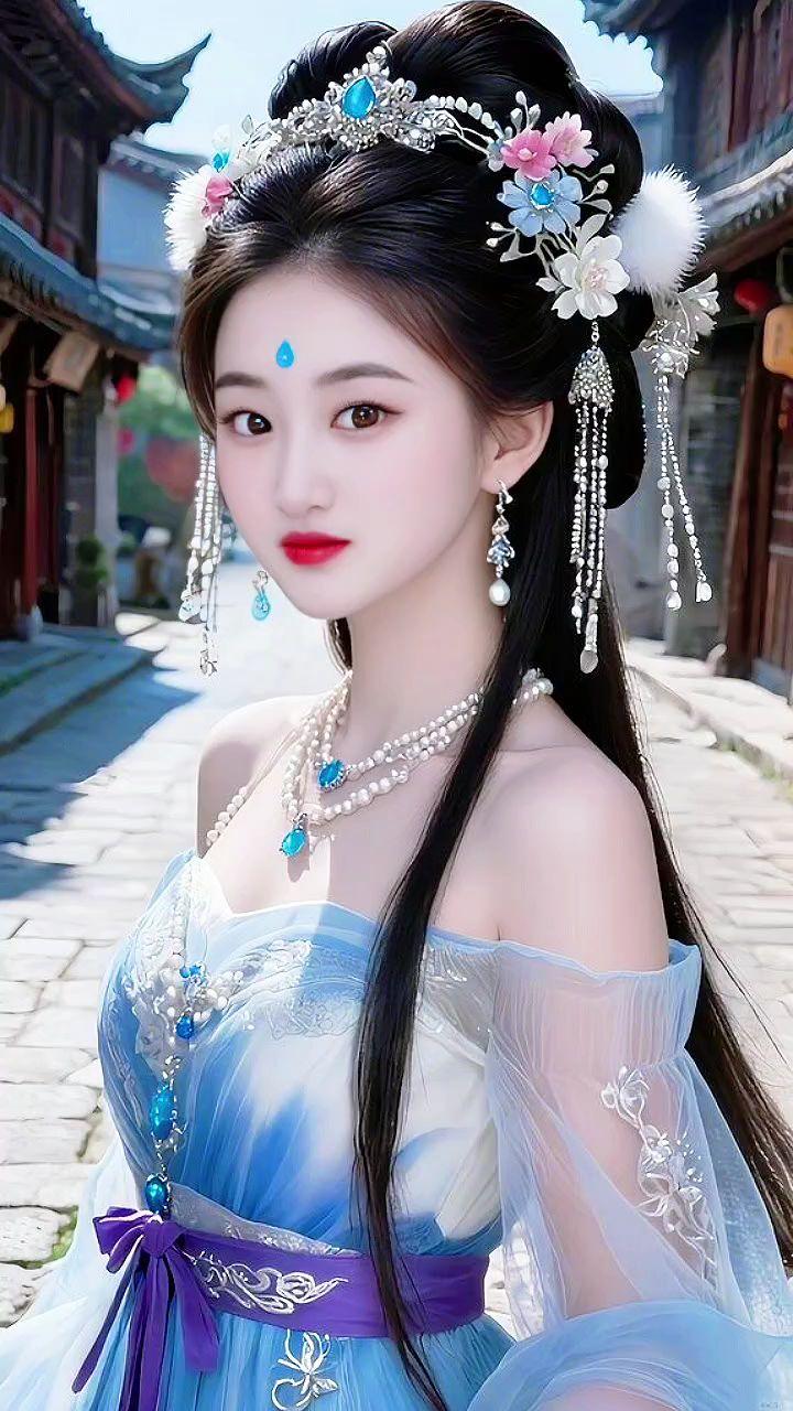 古风街巷 古装穿越感 一秒穿越古风 温婉古风美人 汉服小姐姐