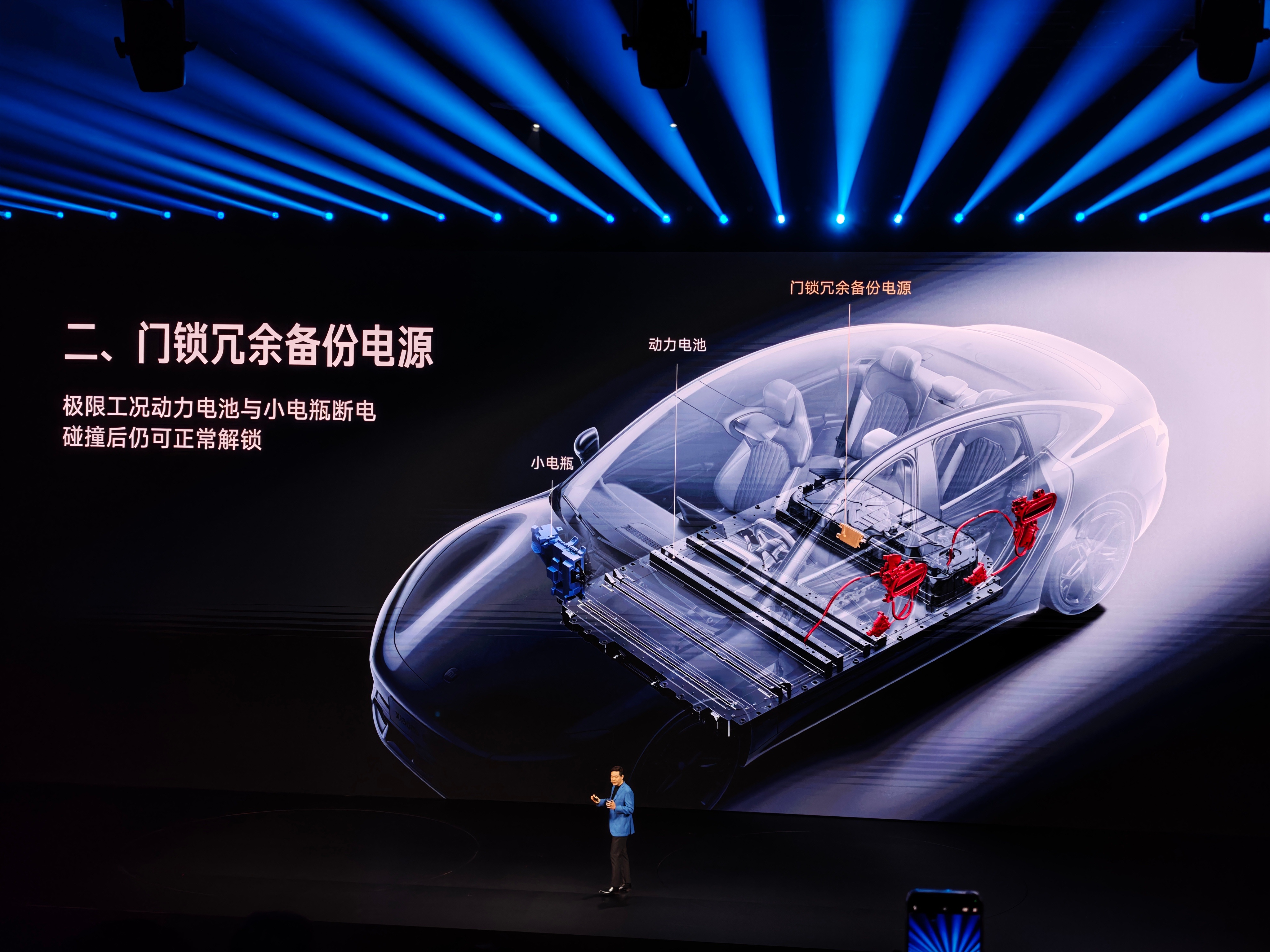 新SU7全系都升级了半隐藏式的机械门把手，并且为了车门能够打开，还额外做了三重电