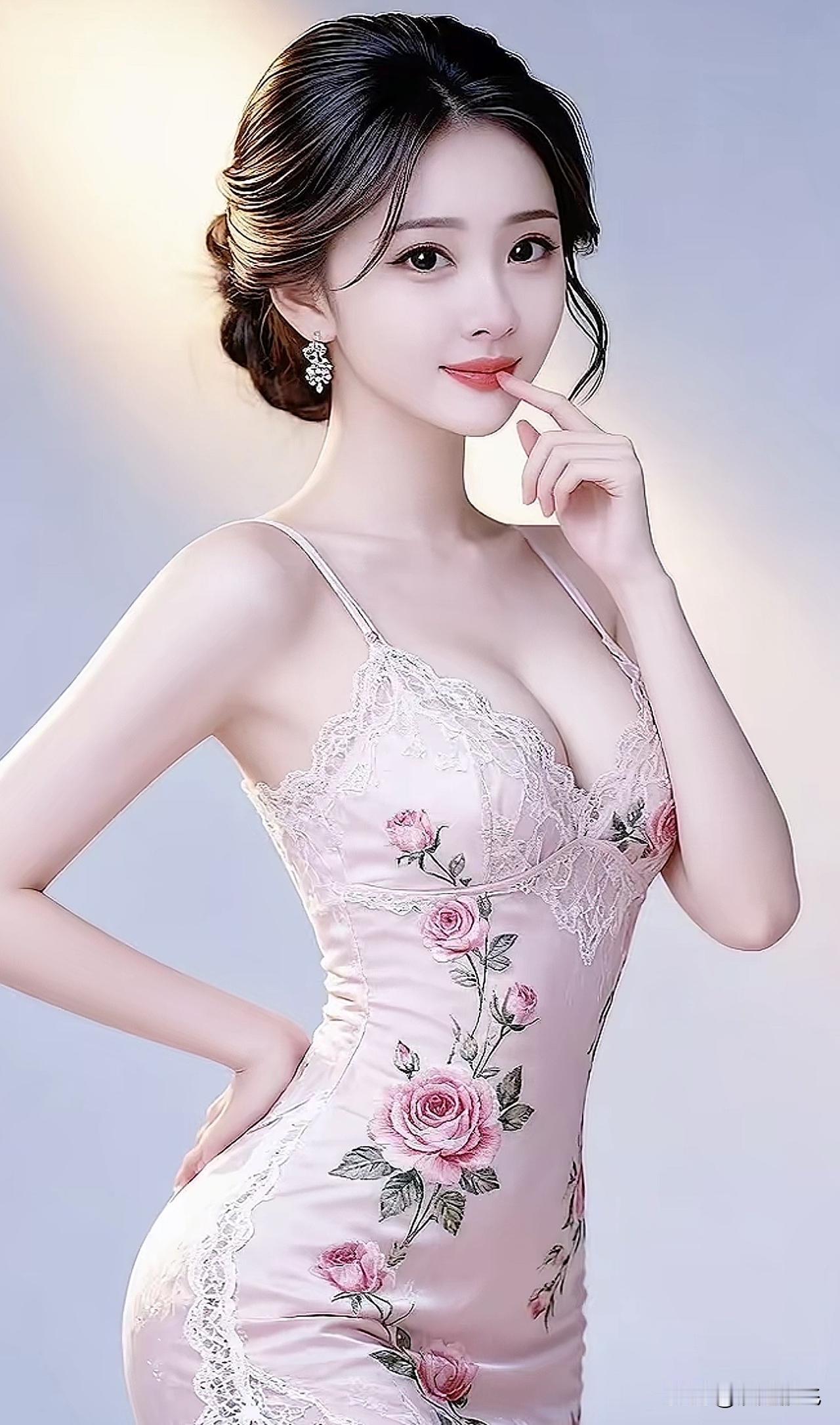 优雅气质，粉嫩玫瑰连衣裙，完美展现女性魅力！🌹💃🏻紫玫瑰长裙 粉玫瑰连衣裙