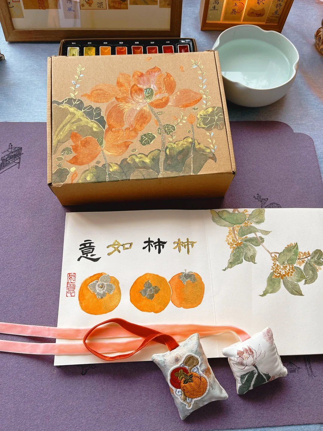 39岁自学画画/香囊，中国人骨子里的浪漫