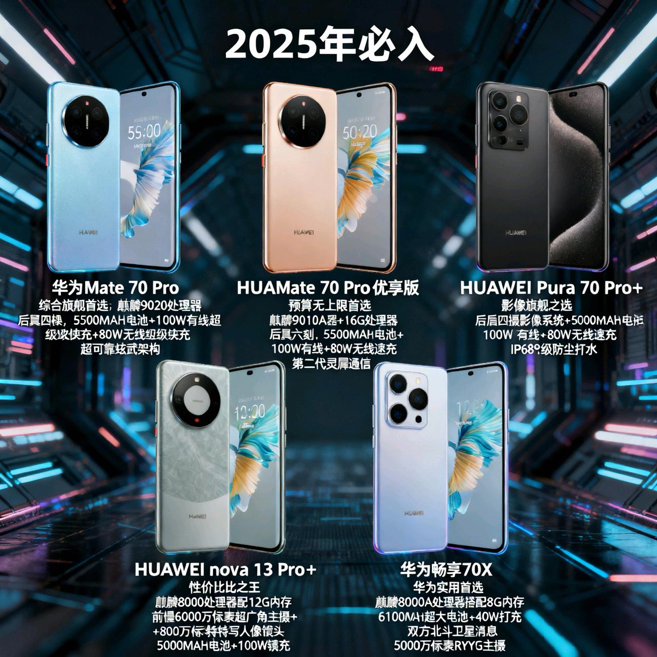 2025年必入5款华为手机，闭眼选不踩坑！
1. 华为Mate 70 Pro，综