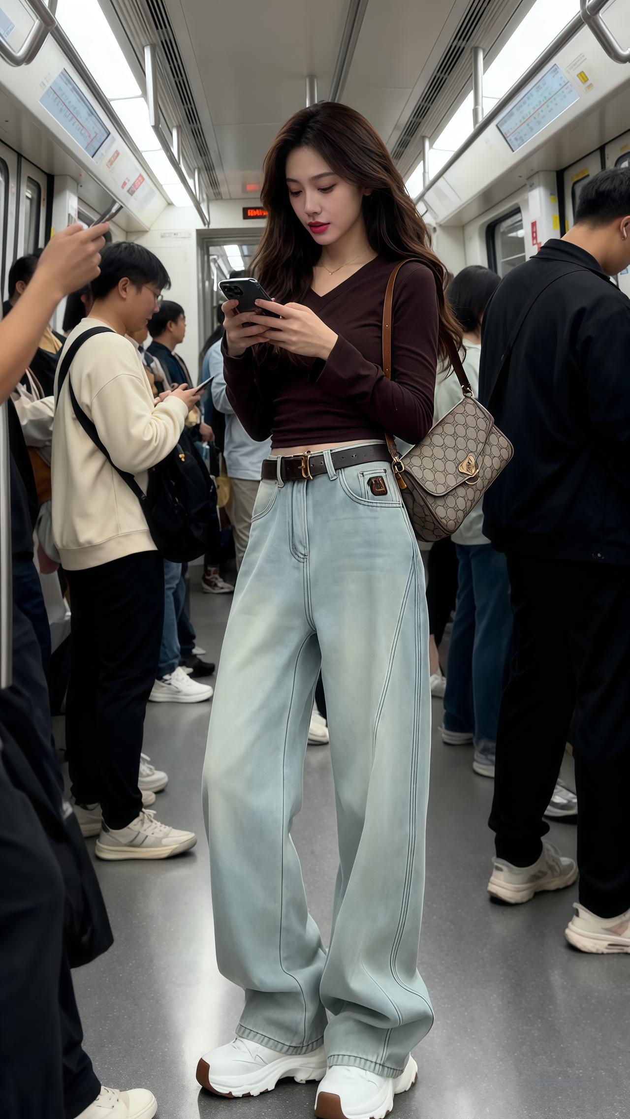 牛仔裤裤子今天穿什么韩系穿搭 穿搭