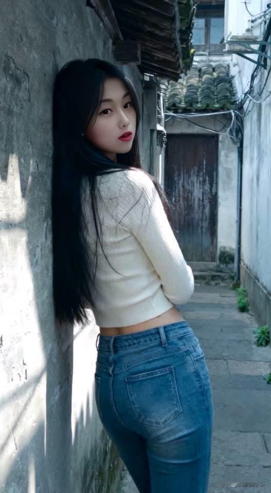 向前看 轻舟已过万重山紧身牛仔裤yyds 完美身材