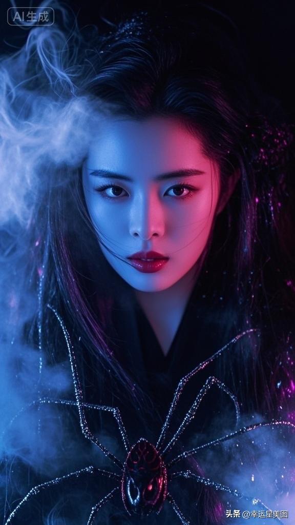 梦幻女侠，金光闪耀，神秘氛围，AI生成