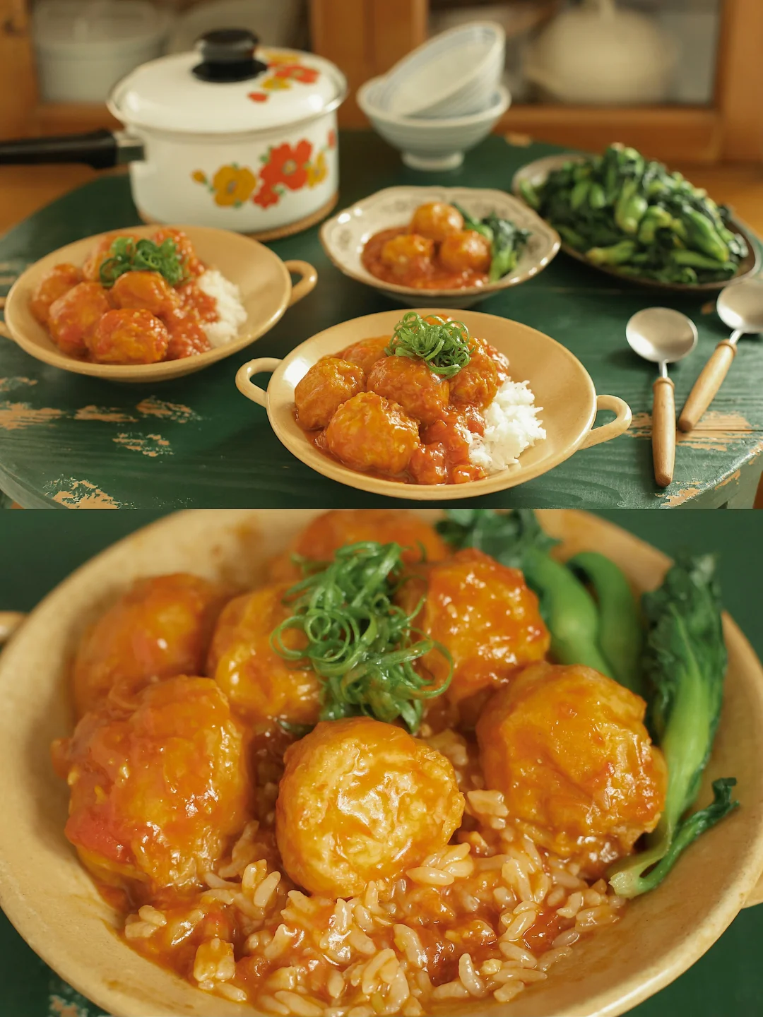 软嫩Q弹的油面筋酿虾滑拌饭。