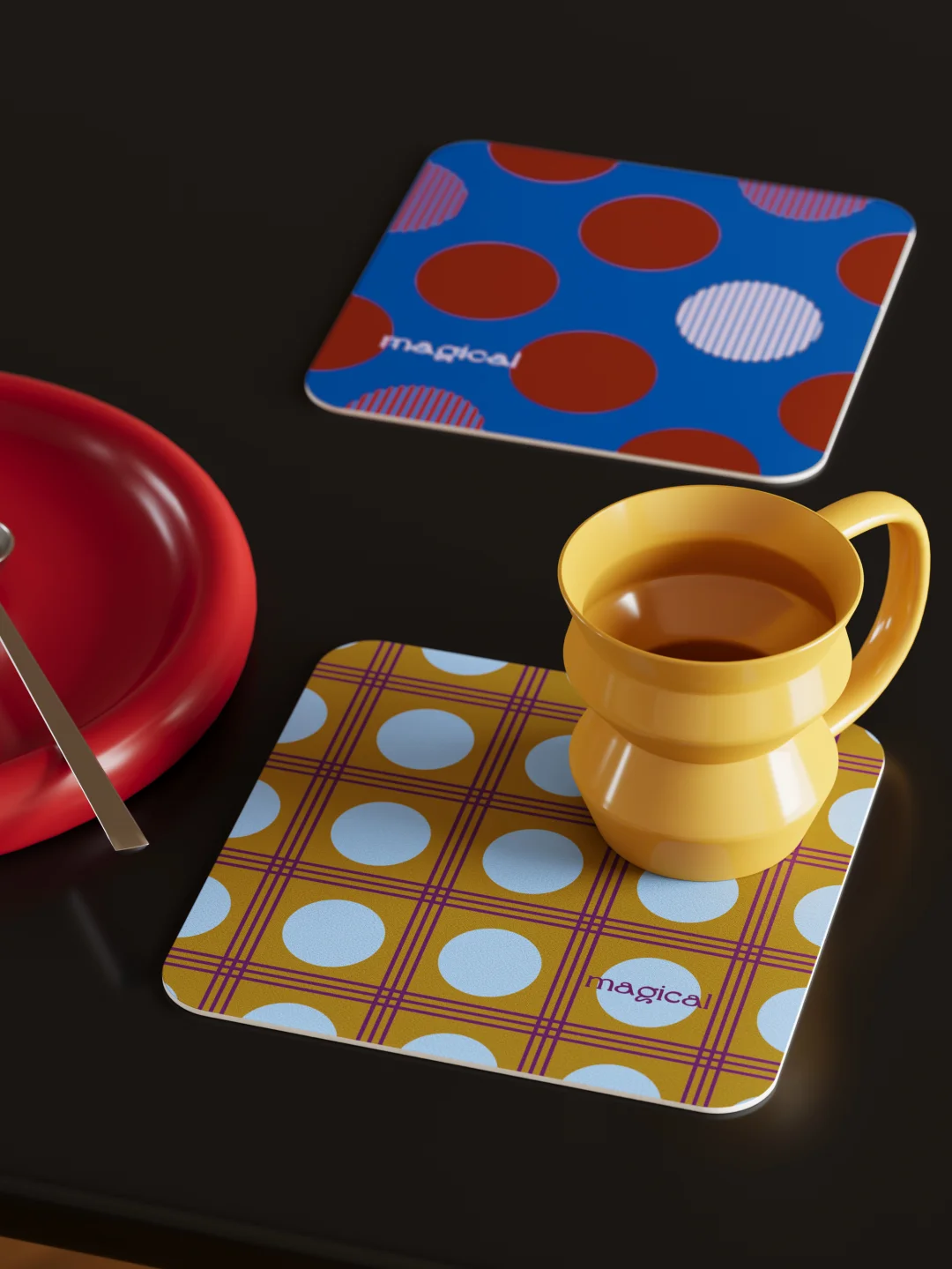 💙🤎Polka Dot 🔗中古迷的心动杯垫