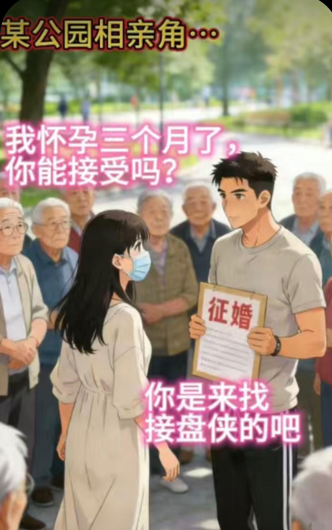 “ 相亲，我怀孕三个月，你能接受么 ”[吃瓜群众][吃瓜群众]