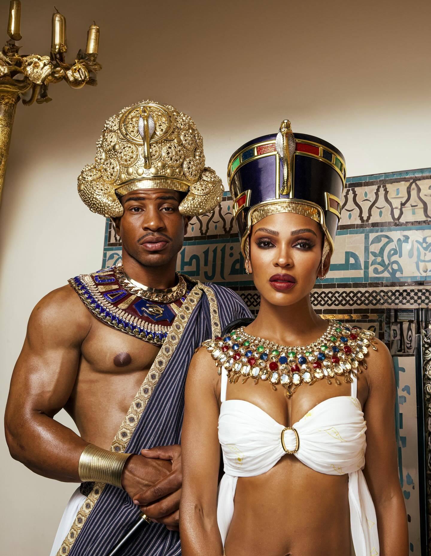 “征服者康”乔纳森·梅杰与Meagan Good万圣节cos迈克尔·杰克逊199