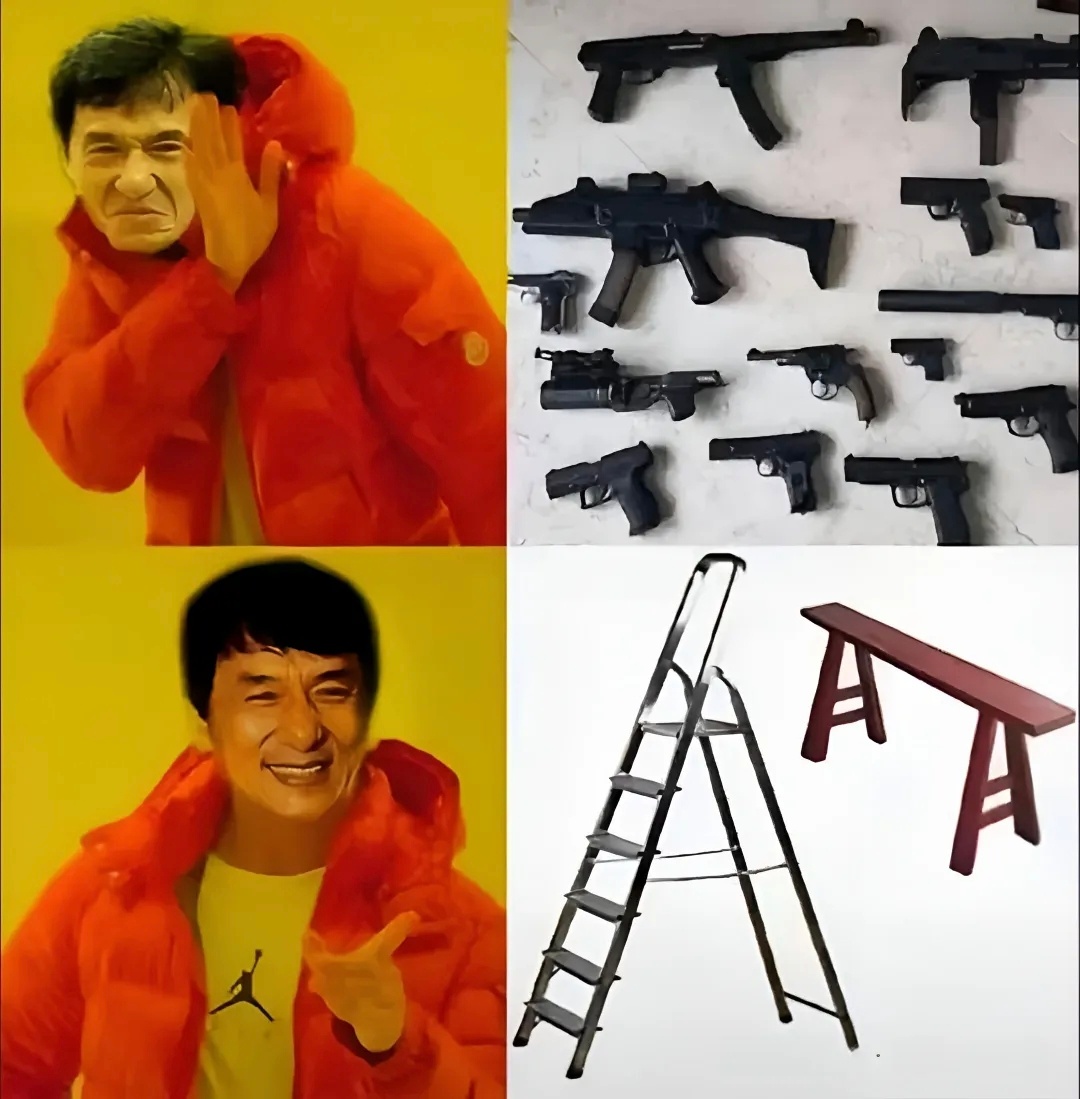 没有人可以在家具城打败成龙，灭霸来了都得挨两板凳meme ​​​
