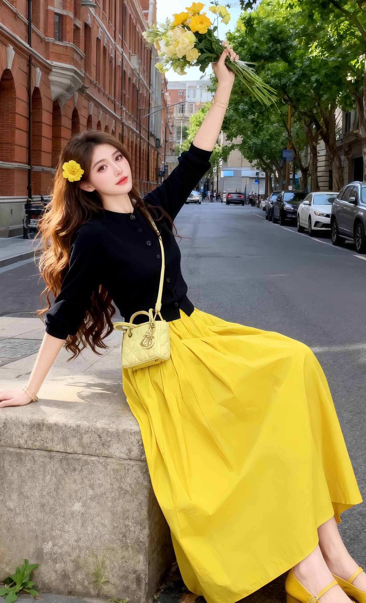 阳光明媚的街头