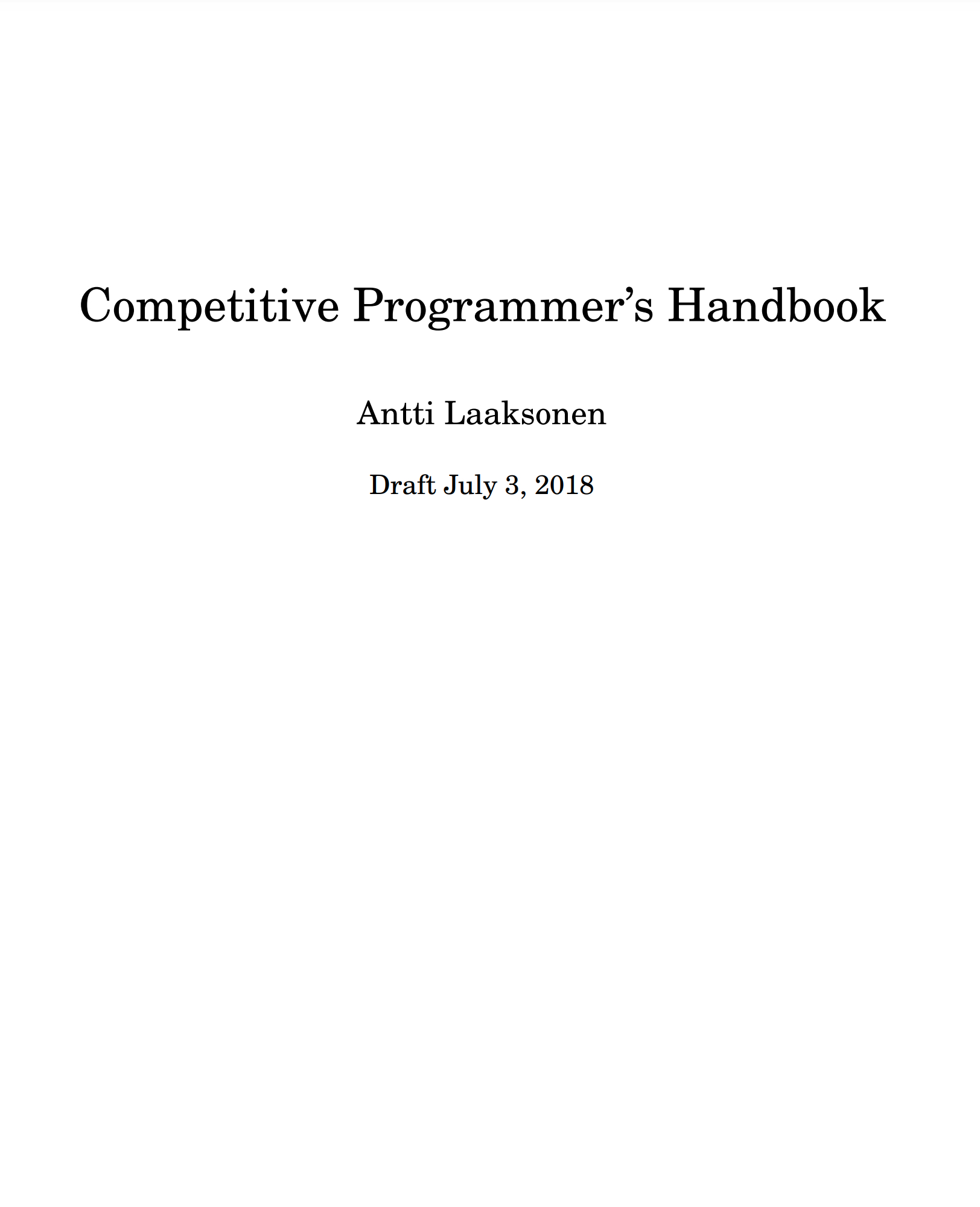 电子书：Competitive Programmer's Handbook,《竞