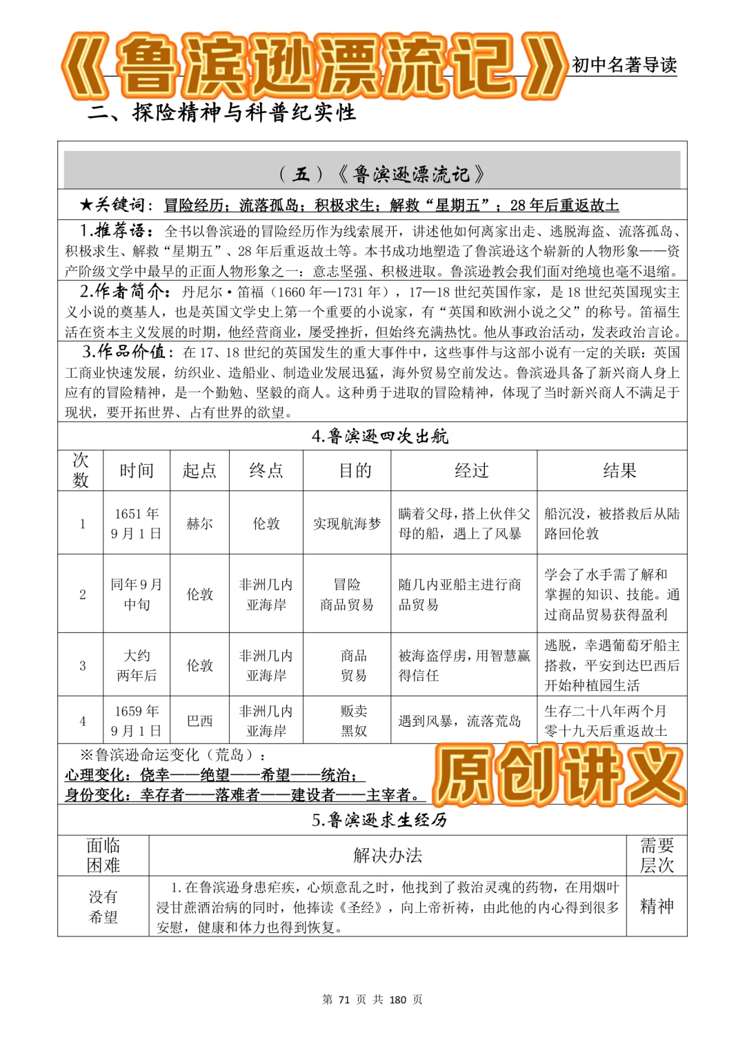 暑假了，看《鲁滨逊漂流记》呀！