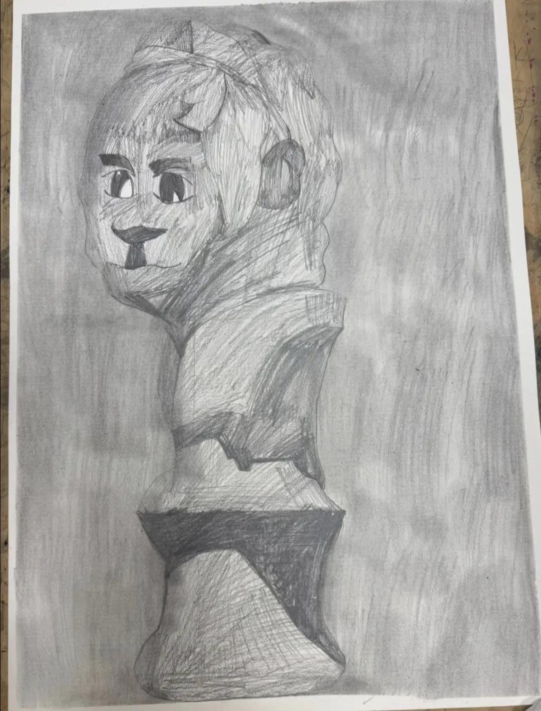 这是我那宝贝女儿画的，学几年绘画了，也挺认真，别说画的伏尔泰还挺可爱，就这水平将