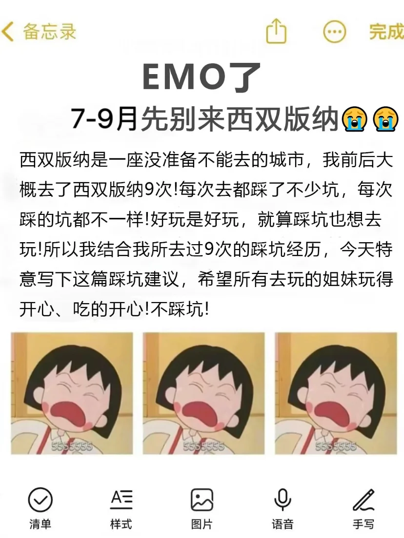 写给7-9月去西双版纳旅游的姐妹👭认真看完