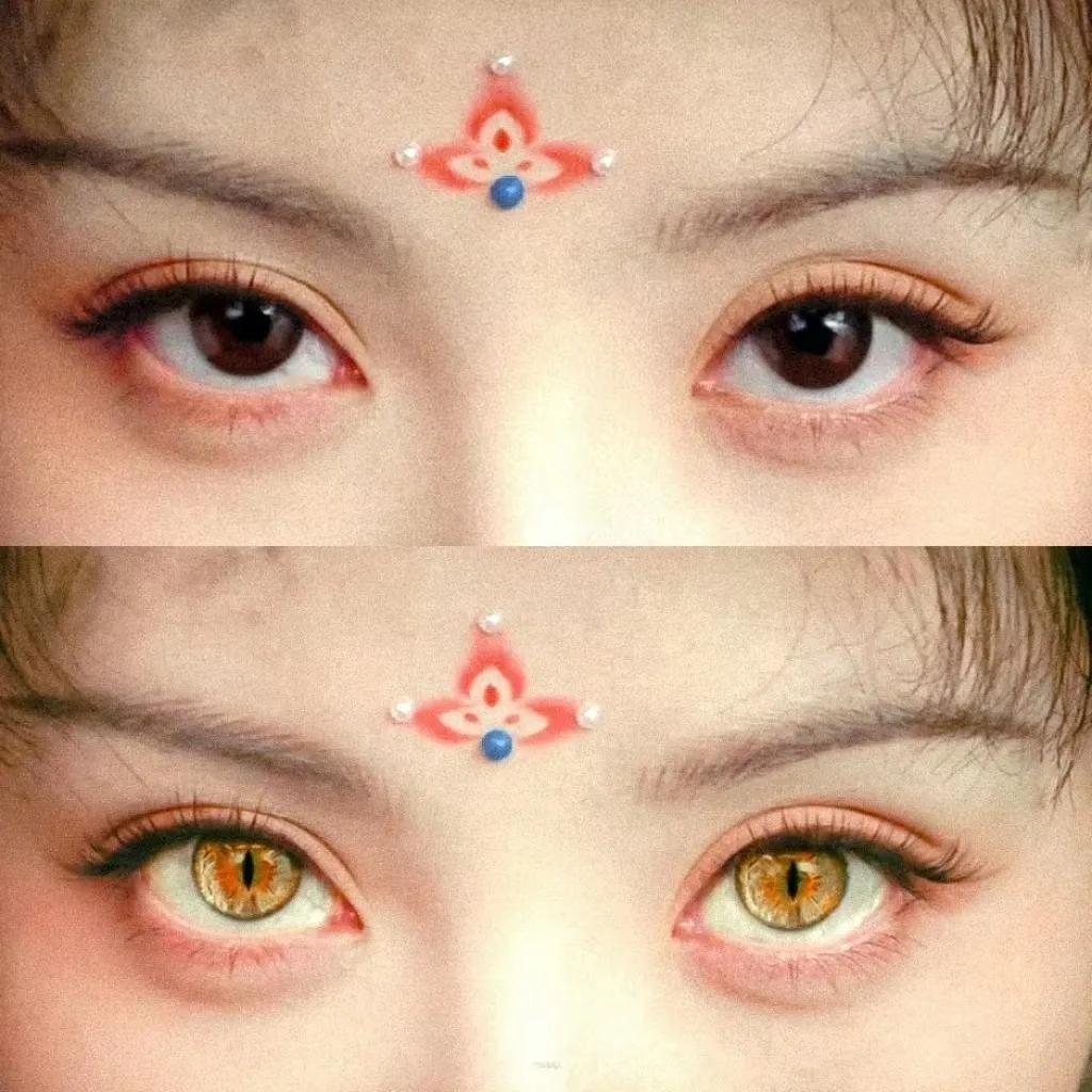 甜妹变猫妖？田曦薇的鎏金猫瞳杀疯了！田曦薇在《子夜归》里的“鎏金猫瞳”一露，直接
