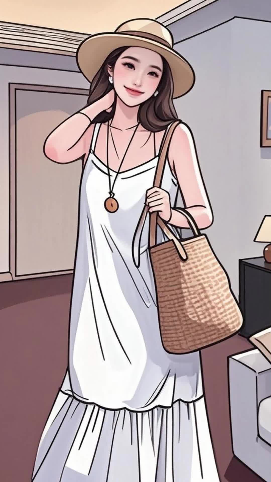 古典气质老钱连衣裙