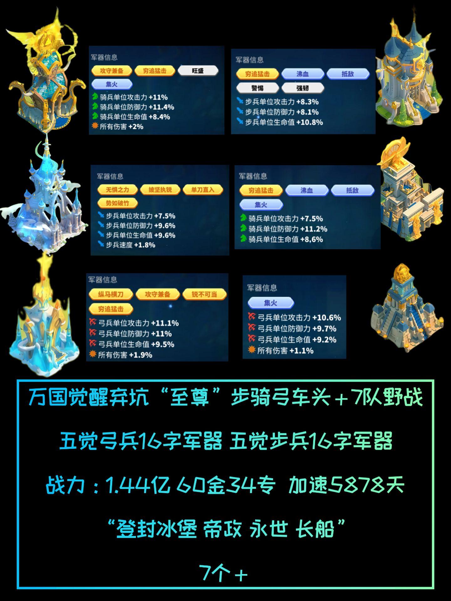 弓兵16字军器  步兵16字军器  双觉。