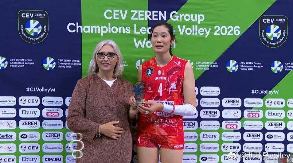 女排欧冠正赛:今晚23点🇹🇷泽仁体育🆚科内利亚诺🇮🇹，比赛马上开始。朱