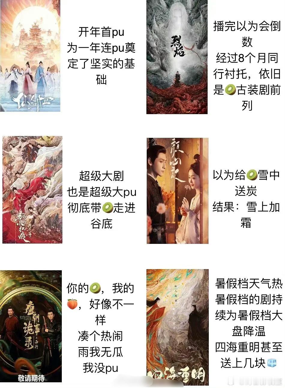 网友做的图🥝开年仙剑四 鞠婧祎 陈哲远打头阵，没想到扑街了！🥝接着暑假预热档