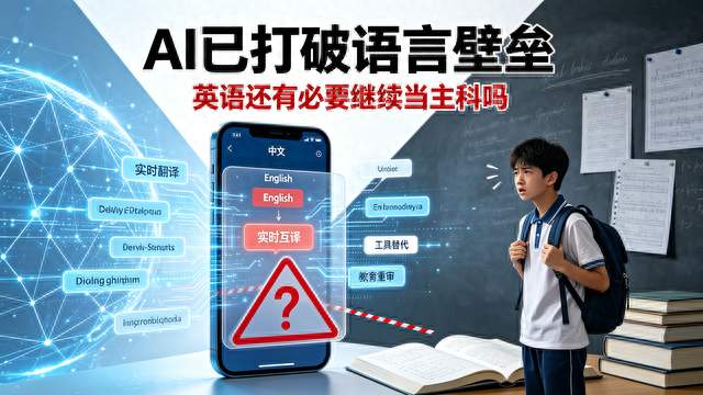 AI翻译全面普及，语言壁垒彻底消失，英语还有必要当主科吗？